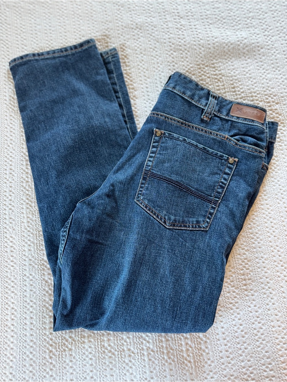 Vertx Straight-Leg Men's Jeans in Dark Blue Denim size 34x30